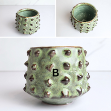 Load image into Gallery viewer, The Leaferie Petit Pots Series 12 . mini small ceramic pot. 9 designs. Design B
