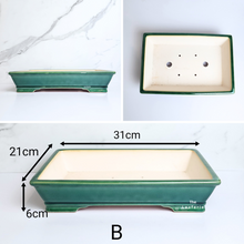 Load image into Gallery viewer, The Leaferie Bonsai Tally Series 4 . Rectangular ceramic material 3 designs. Pot B
