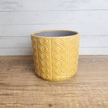 Load image into Gallery viewer, The Leaferie Timothia Yellow flowerpot. Ceramic material
