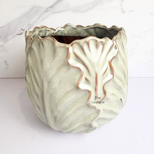 Load image into Gallery viewer, The Leaferie Jarvi beige ceramic flowerpot
