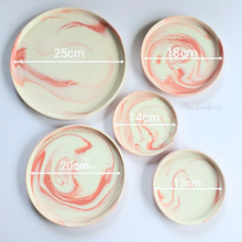 Load image into Gallery viewer, Pink Marbled Ceramic Trays (5 sizes)
