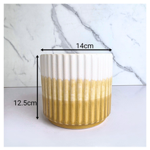 Load image into Gallery viewer, The Leaferie Galia flowerpot . 2 colours yellow and green.
