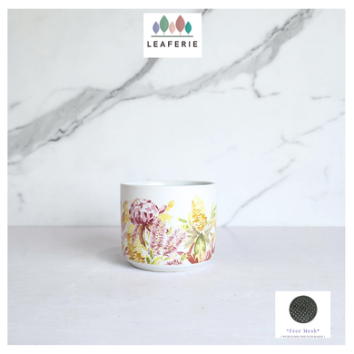 The Leaferie Posie floral pot. ceramic materail