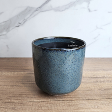 Load image into Gallery viewer, The Leaferie Esfir Blue ceramic pot.
