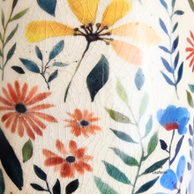 Load image into Gallery viewer, The Leaferie Elowen floral ceramic pot
