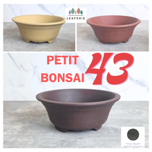 Load image into Gallery viewer,  bonsai pots series 43 in different colors with 'LEAFERIE' branding on a light background.
