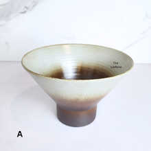 Load image into Gallery viewer, Ceramic planter with a gradient finish on a white background, branded &#39;The Leaferie&#39;.
