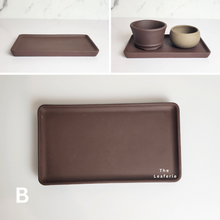 Load image into Gallery viewer, The Leaferie Rectangular tray for bonsai pot. 3 colours . Front view of B
