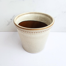 Load image into Gallery viewer, The Leaferie Juniper ceramic beige pot
