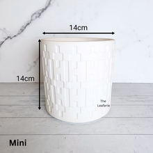 Load image into Gallery viewer, The Leaferie Baudin White ceramic pot. 2 sizes
