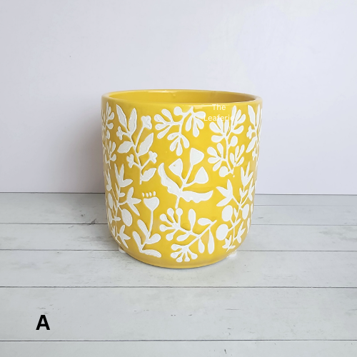 The Leaferie Mira floral ceramic pot