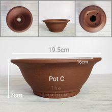 Load image into Gallery viewer, The Leaferie Tally Bonsai pot series 1 . 4 designs .front view o f Pot C
