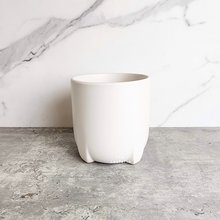 Load image into Gallery viewer, The Leaferie Linnea white ceramic pot.
