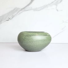 Load image into Gallery viewer, The Leaferie green shallow pot.ceramic flowerpot
