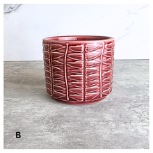 Load image into Gallery viewer, The Leaferie Otto pot 2 colors yellow and red ceramic pot.
