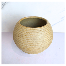 Load image into Gallery viewer, Leaferie Yuri Beige textured vase labeled &#39;Yuri&#39; on a white background with &#39;LEAFERIE&#39; branding.
