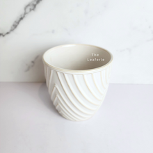 Load image into Gallery viewer, The Leaferie Sofiya white ceramic pot
