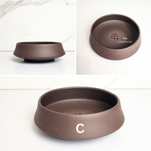 Load image into Gallery viewer, The Leaferie Bonsai pot (Series 41) 3 colour zisha or purple sand material. Design C
