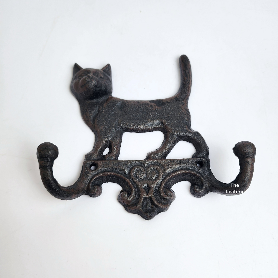 The Leaferie Cast Iron hook. cat and dog hook