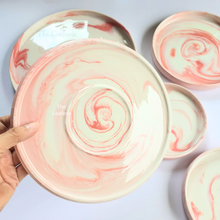 Load image into Gallery viewer, Pink Marbled Ceramic Trays (5 sizes)
