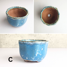 Load image into Gallery viewer, The Leaferie Bonsai Pot Series 32. 4 colours ceramic pot. Pot C
