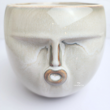 Load image into Gallery viewer, The Leaferie Palmer face flowerpot. ceramic material
