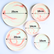 Load image into Gallery viewer, Pink Marbled Ceramic Trays (6sizes)

