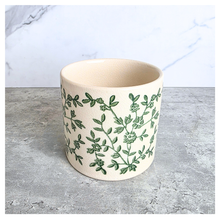Load image into Gallery viewer, The Leaferie Serelle floral ceramic pot.
