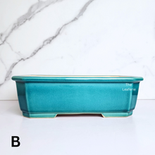 Load image into Gallery viewer, The Leaferie Rectangular bonsai pot. 2 colours ceramic material
