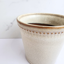 Load image into Gallery viewer, The Leaferie Juniper ceramic beige pot
