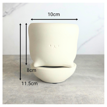 Load image into Gallery viewer, The Leaferie Yunae ceramic pot with tray

