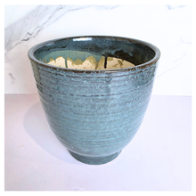 Load image into Gallery viewer, Elara Blue ceramic planter with Leaferie brand
