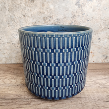 Load image into Gallery viewer, The Leaferie Cloutier blue ceramic pot
