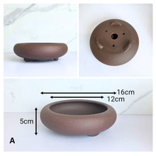 Load image into Gallery viewer, Bonsai series 75 Two ceramic bonsai pots with &#39;LEAFERIE&#39; zisha material

