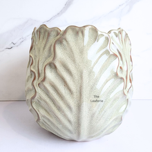 Load image into Gallery viewer, The Leaferie Jarvi beige ceramic flowerpot
