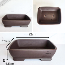 Load image into Gallery viewer, The Leaferie Bonsai Pot eries 72. zisha material. 4 designs. rectangular and oval
