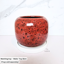 Load image into Gallery viewer, The Leaferie Mirage red flowerpot. ceramic material
