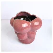 Load image into Gallery viewer, Leaferie Zia  ceramic pot, one pink and one beige, Ceramic material
