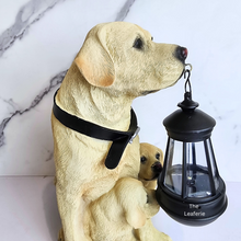 Load image into Gallery viewer, The Leaferie Azura dog puppy solar light garden ornament
