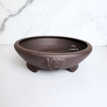 Load image into Gallery viewer, The Leaferie Bonsai Pots Series 54 . 2 colours round zisha pot with dragon face,
