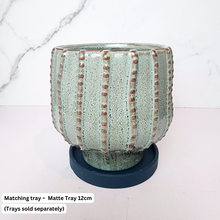 Load image into Gallery viewer, The Leaferie Ruona green bluish ceramic pot
