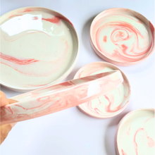 Load image into Gallery viewer, Pink Marbled Ceramic Trays (6sizes)
