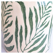 Load image into Gallery viewer, Leif Ceramic planter with leaf pattern on a white background, featuring the brand 'LEAFERIE'.
