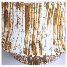 Load image into Gallery viewer, Alba big Ceramic planter with textured design on a marble background, featuring the brand &#39;LEAFERIE&#39;.
