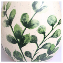 Load image into Gallery viewer, celia green leaf design flowerpot featuring the brand 'LEAFERIE'.
