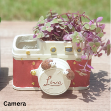 Load image into Gallery viewer, Retro Flowerpots (Camera and Radio)
