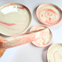 Load image into Gallery viewer, Pink Marbled Ceramic Trays (5 sizes)
