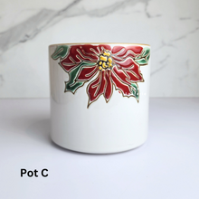 Load image into Gallery viewer, The Leaferie Christmas collection flowerpot. 3 designs. ceramic
