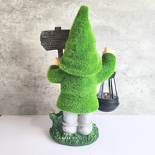 Load image into Gallery viewer, The Leaferie Aldon Gnome garden decoration with led lamp. resin material
