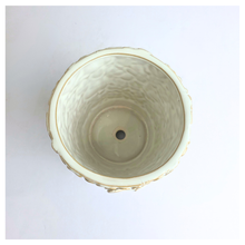 Load image into Gallery viewer, Handmade Elio Decorative ceramic pot with dragonfly design on a marble background, featuring the brand 'LEAFERIE'.
